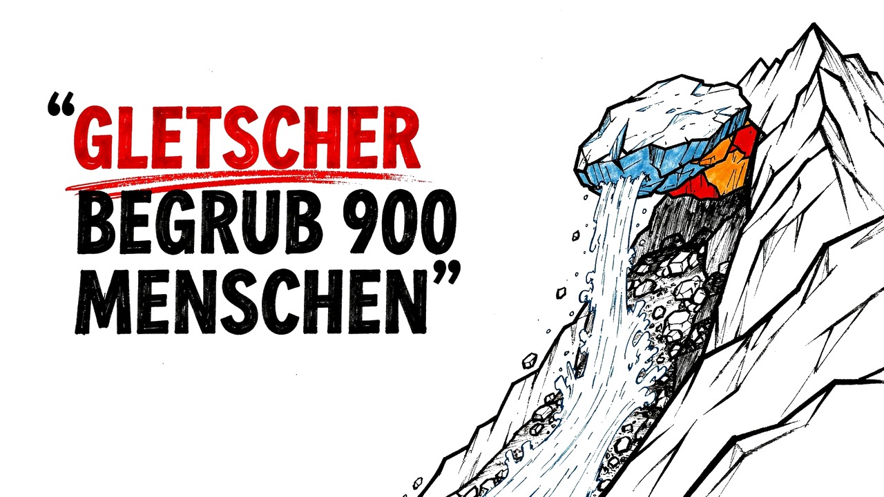 Whiteboard explainer: Himalaya-Katastrophe 2026: Wie 200 Mio. m³ Eis alles zerstörten