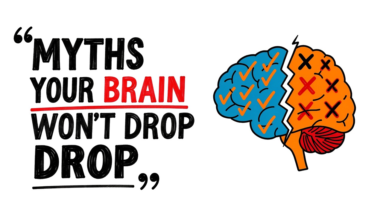 Whiteboard explainer: Everyday Myths Your Brain Refuses to Let Go Of