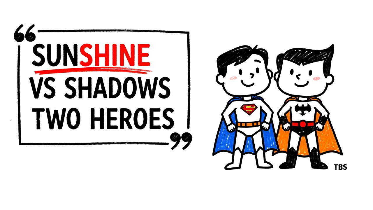 Whiteboard explainer: Superman vs Batman: Two Heroes, One Amazing Story for Kids