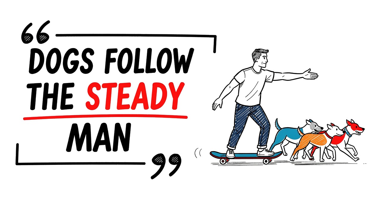 A Man on a Skateboard Teaching Dogs What Loyalty Really Means