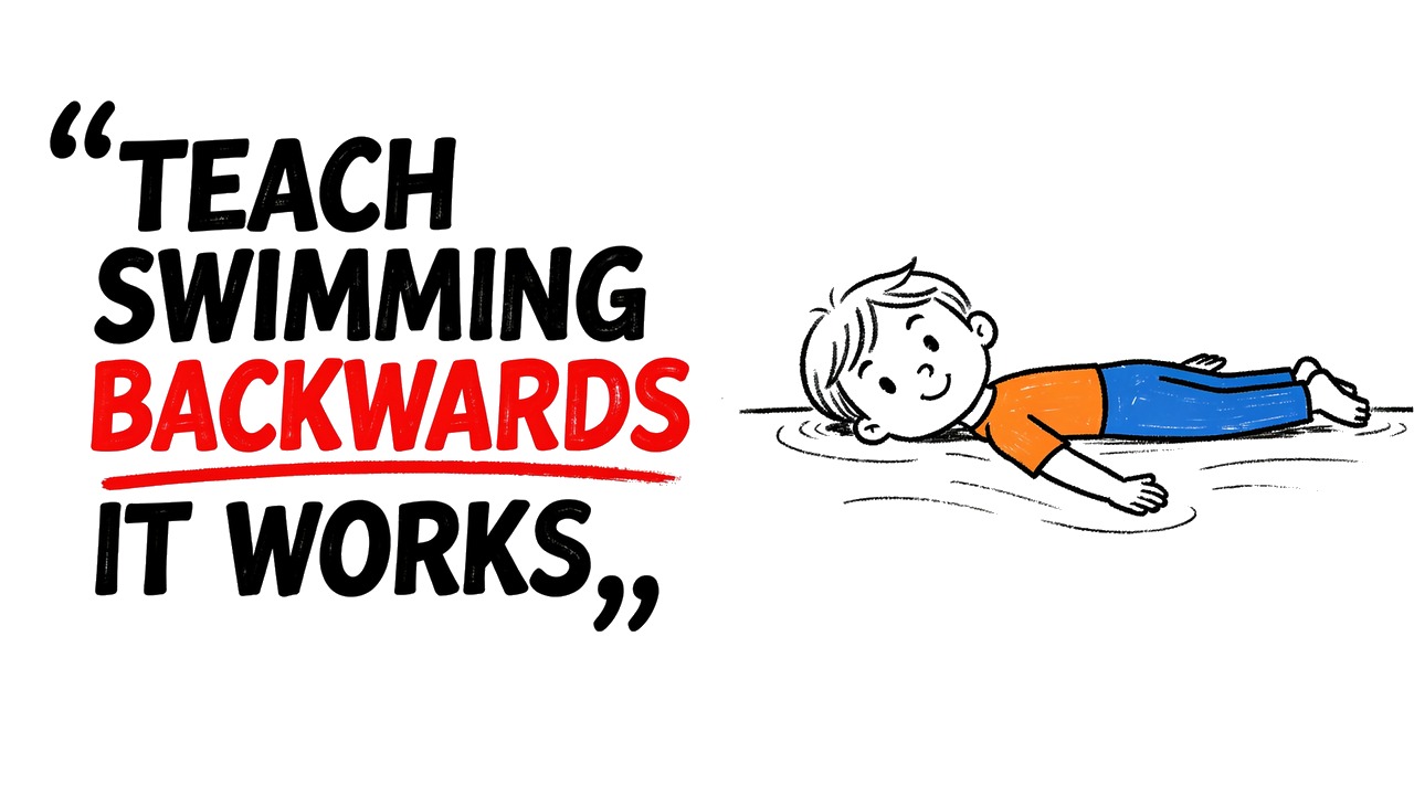 Whiteboard explainer: Why Teaching Water Safety BACKWARDS Is Actually the Right Move