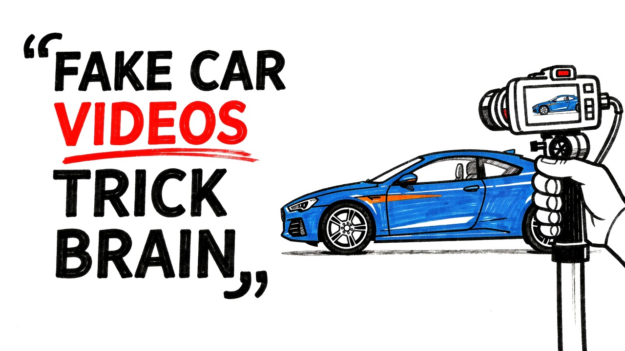 Whiteboard explainer: Why Fake Car Videos Fool Your Brain Into Thinking They're Real