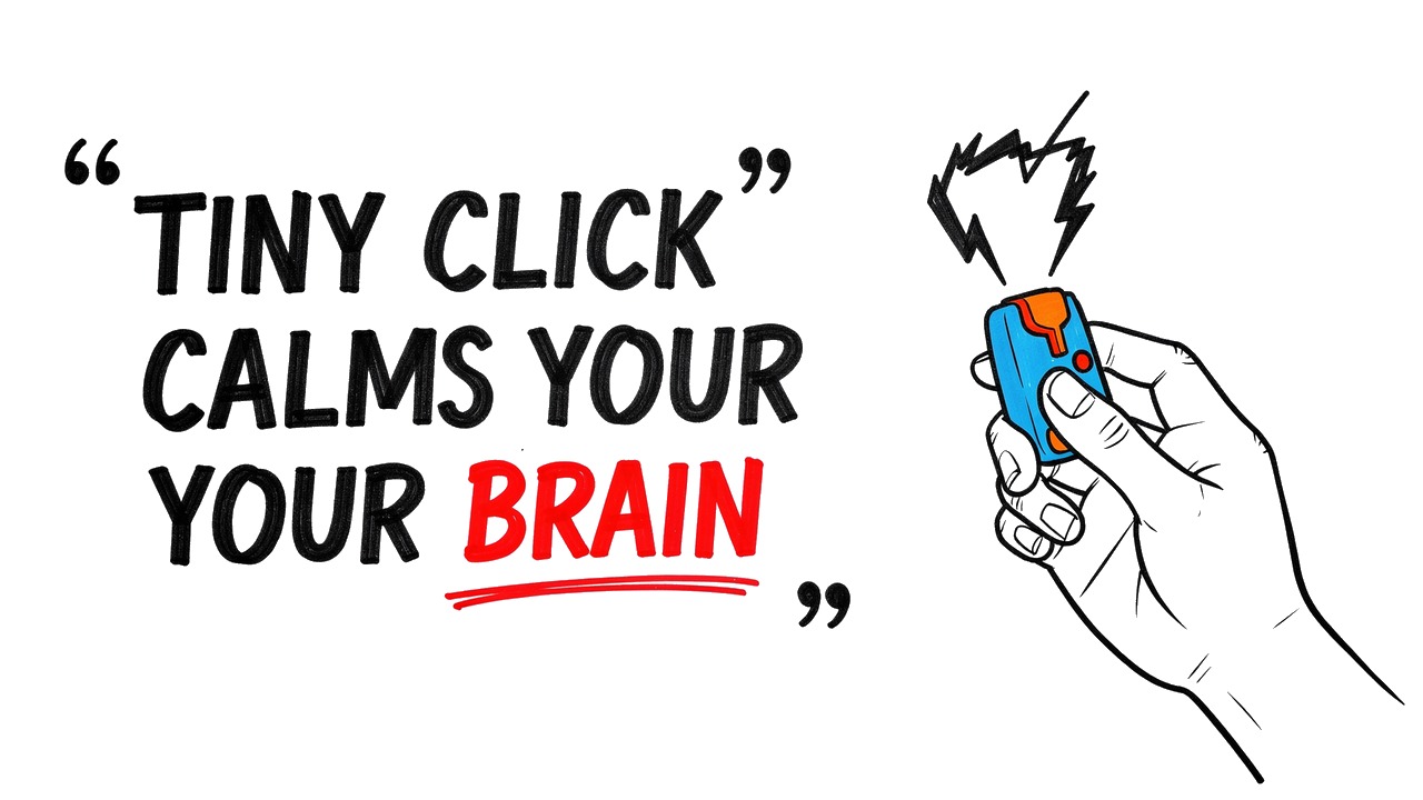 Whiteboard explainer: Why Clicking a Small Button Actually Calms Your Brain