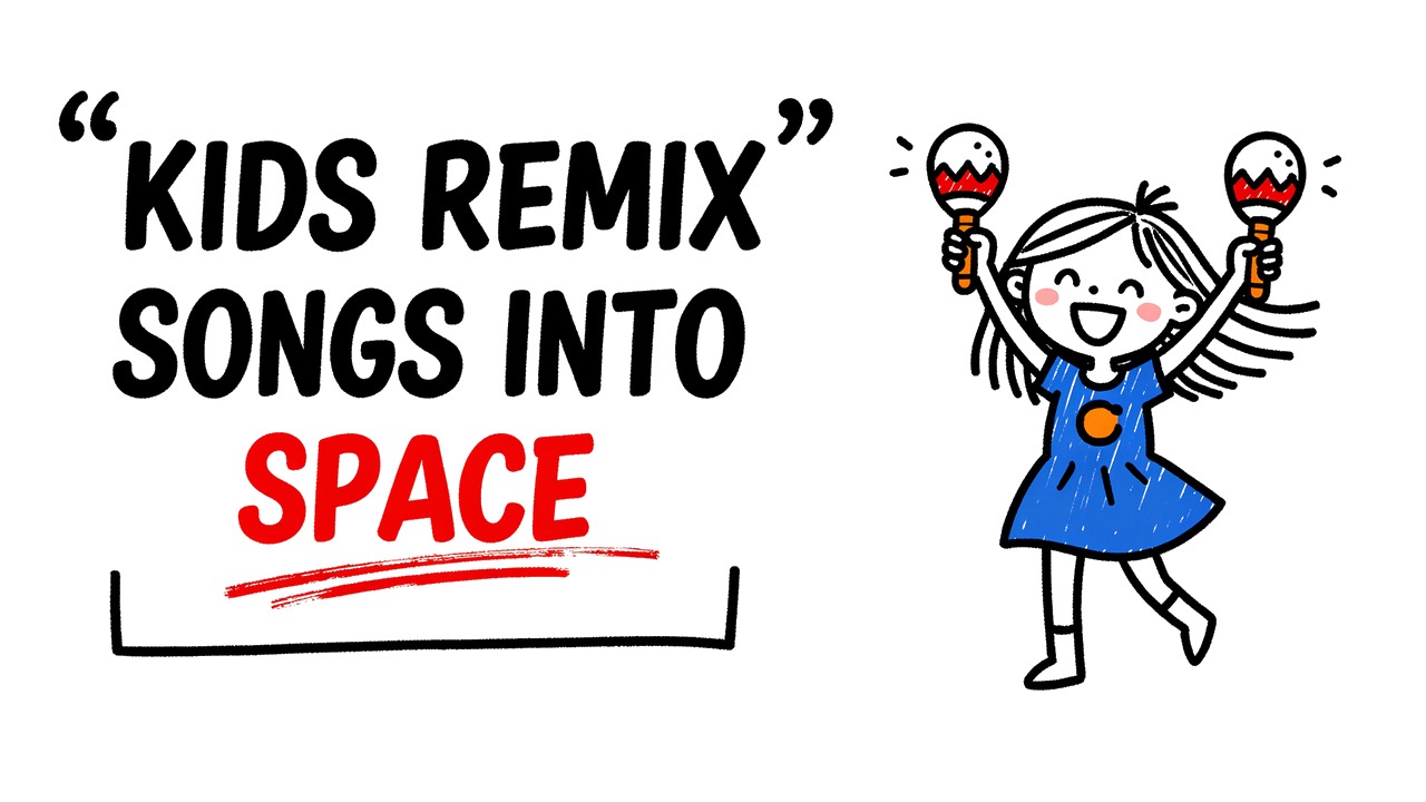Whiteboard explainer: Kids Turn Classic Songs Into a Hilarious Space Remix 🚀🎶