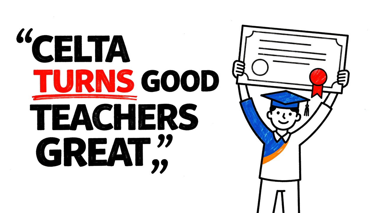 Whiteboard explainer: Why Great English Teachers Get CELTA Certified