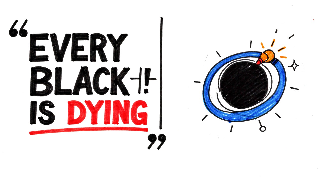 Whiteboard explainer: Why Every Black Hole in the Universe Is Slowly Dying