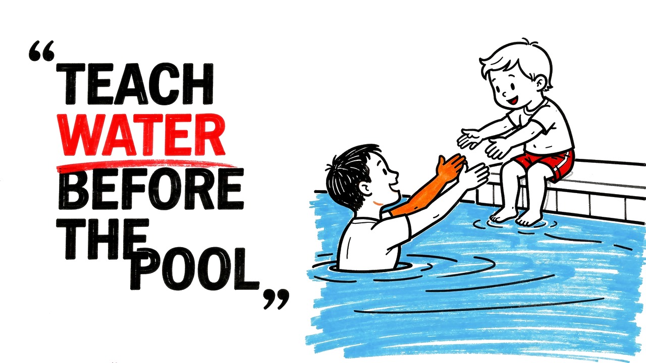 Whiteboard explainer: Why the Bathtub Is Your Child's First Swim Lesson