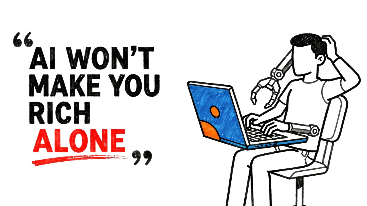 Whiteboard explainer: Why AI Isn't Making You Rich Yet (The Honest Answer)
