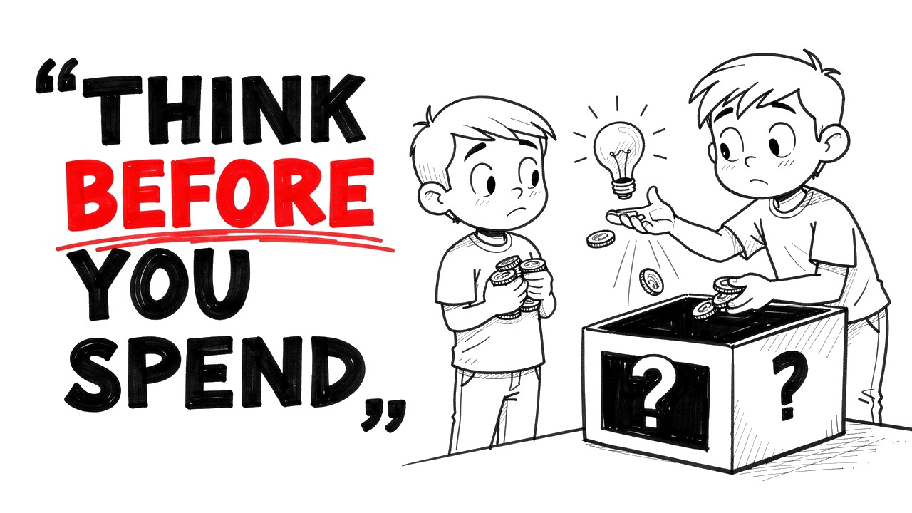 Whiteboard explainer: Two Friends, One Choice: The Smart Way to Spend Your Coins