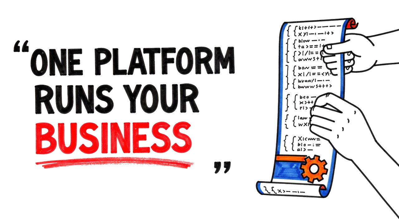 Whiteboard explainer: Stop Managing Tools — Run Your Business From One Place