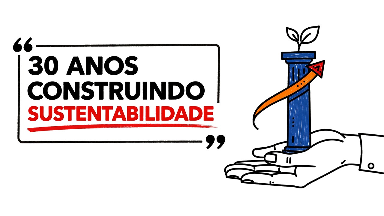 Whiteboard explainer: De 1995 a 2026: A História Secreta da Sustentabilidade na CAIXA 🌱