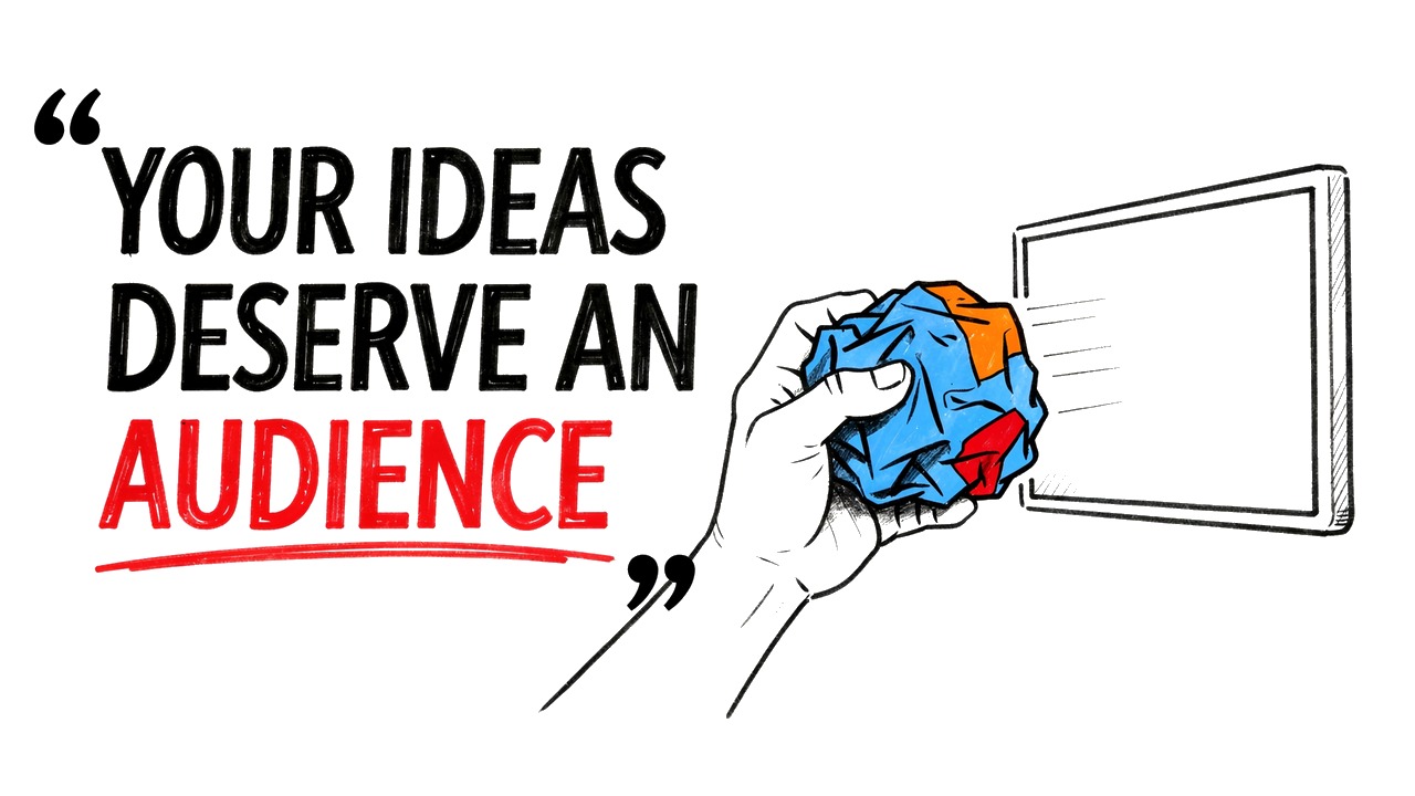 Whiteboard explainer: Why Your Best Ideas Never Reach Anyone (And How to Fix It)